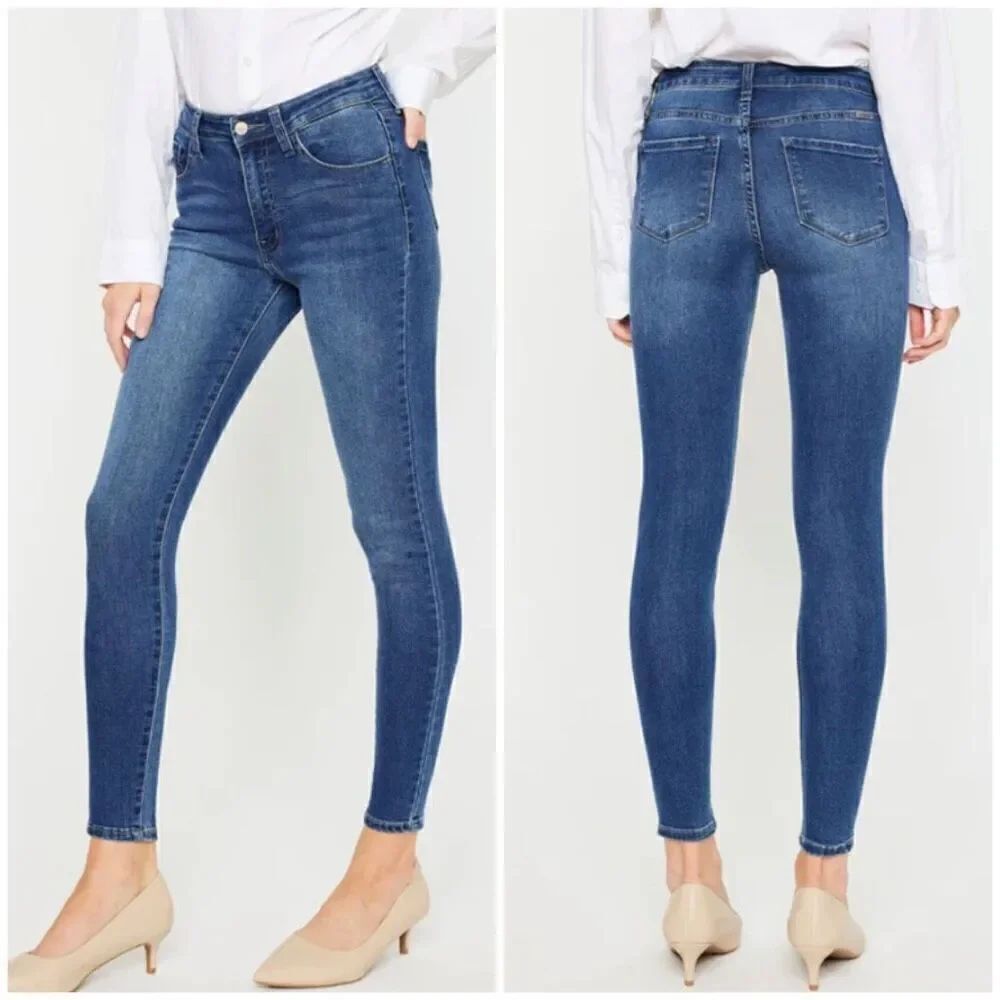 Kancan Dark Wash Julija High Rise Super Skinny Jeans Size 7/27